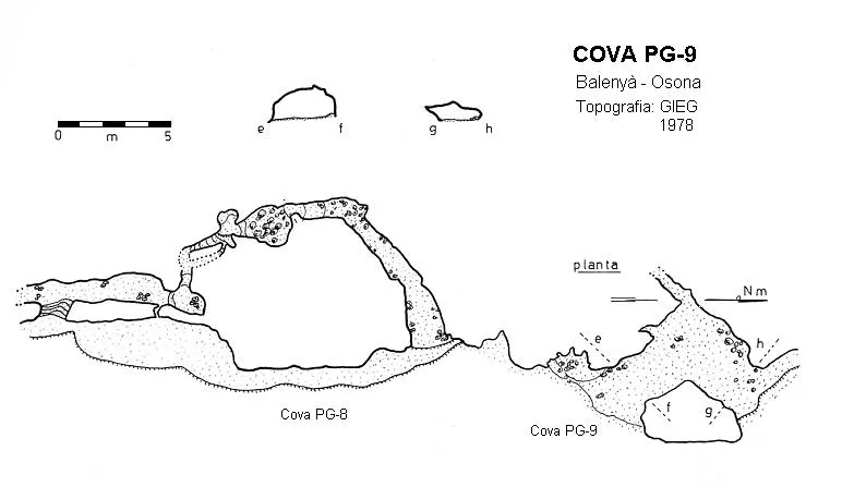 Cova Pg-9 - Topographie, Balenyà, Osona