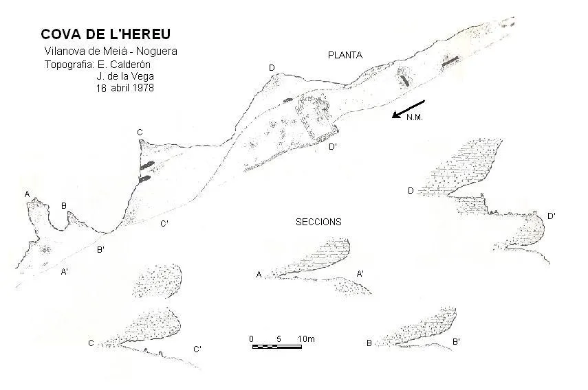 Cova de l'Hereu - Topography, Vilanova de Meià, Noguera