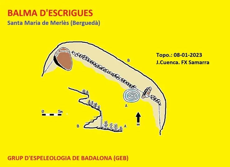 Balma d'Escrigues - Topography, Santa Maria de Merlès, Berguedà
