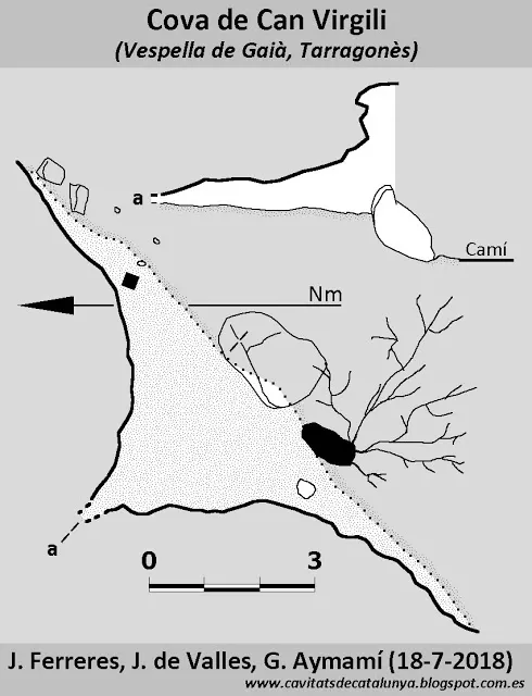 Cova de Can Virgili - Topografia, Vespella de Gaià, Tarragonès