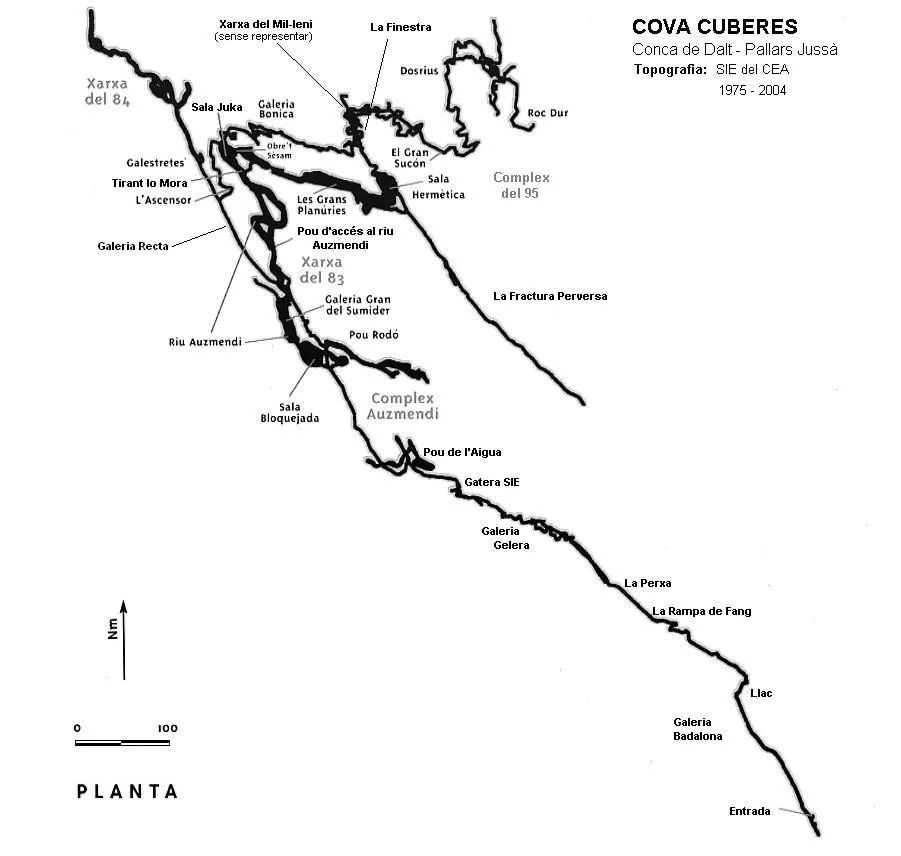 Cova Cuberes - طبوغرافيا, Conca de Dalt, Pallars Jussà