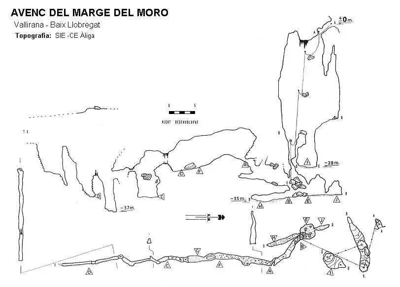 Avenc del Marge del Moro - Topography, Vallirana, Baix Llobregat