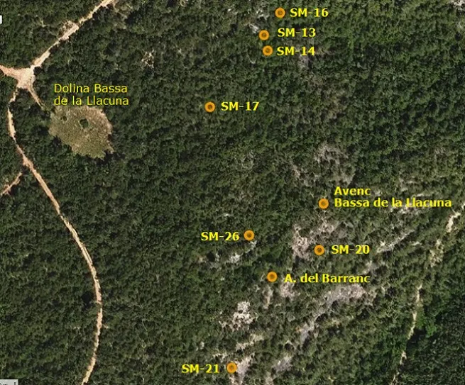 Avenc Sm-21 de la Serra del Mas - Topografia, Vallirana, Baix Llobregat