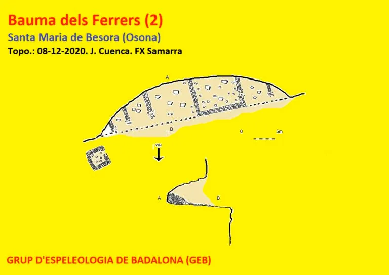 Bauma Nº2 dels Ferrers - Topography, Santa Maria de Besora, Osona