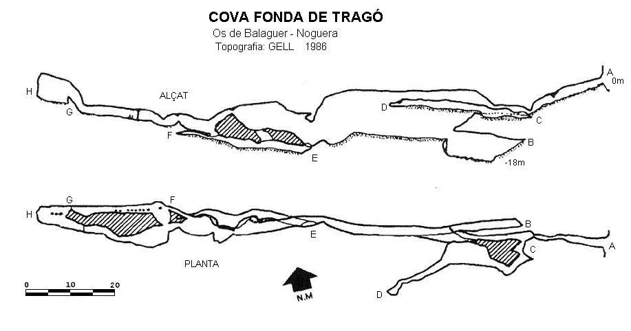 Cova Fonda de Tragó - Topography, Os de Balaguer, Noguera