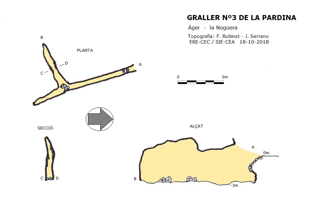 Graller Nº3 de la Pardina - Topography, Àger, Noguera
