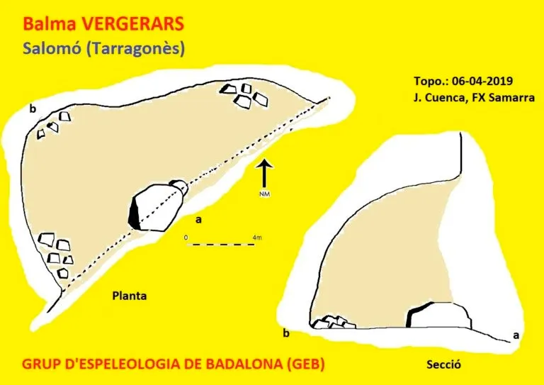 Balma de Vergerars - Topografia, Salomó, Tarragonès