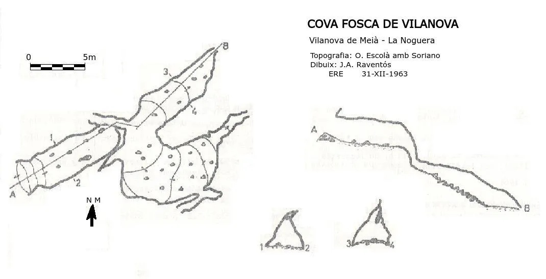 Cova Fosca de Vilanova - Topography, Vilanova de Meià, Noguera