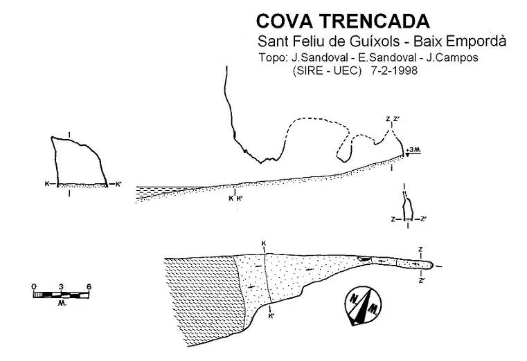 Cova Trencada - Topography, Sant Feliu de Guíxols, Baix Empordà