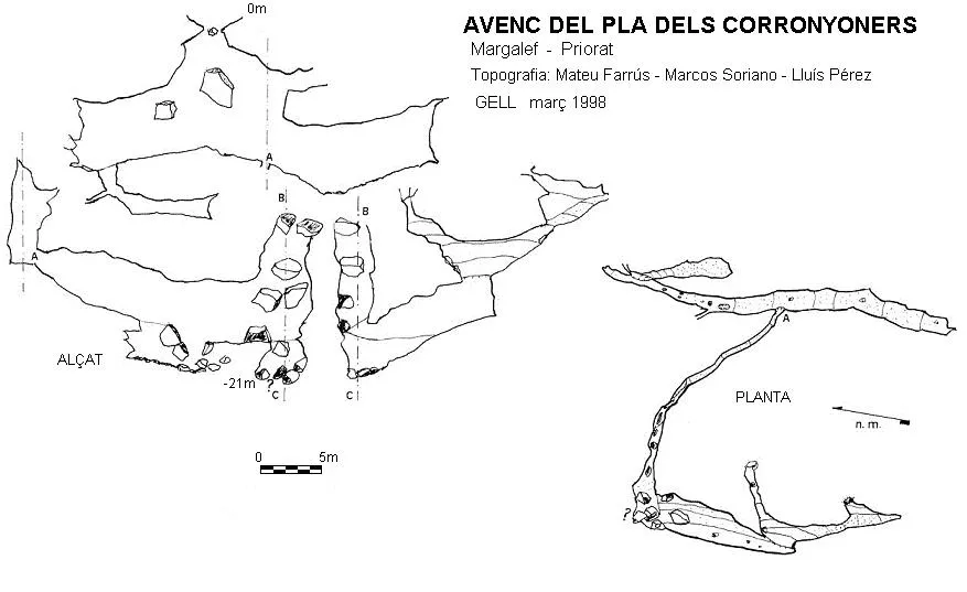 Avenc del Pla dels Corronyoners - Topography, Margalef, Priorat