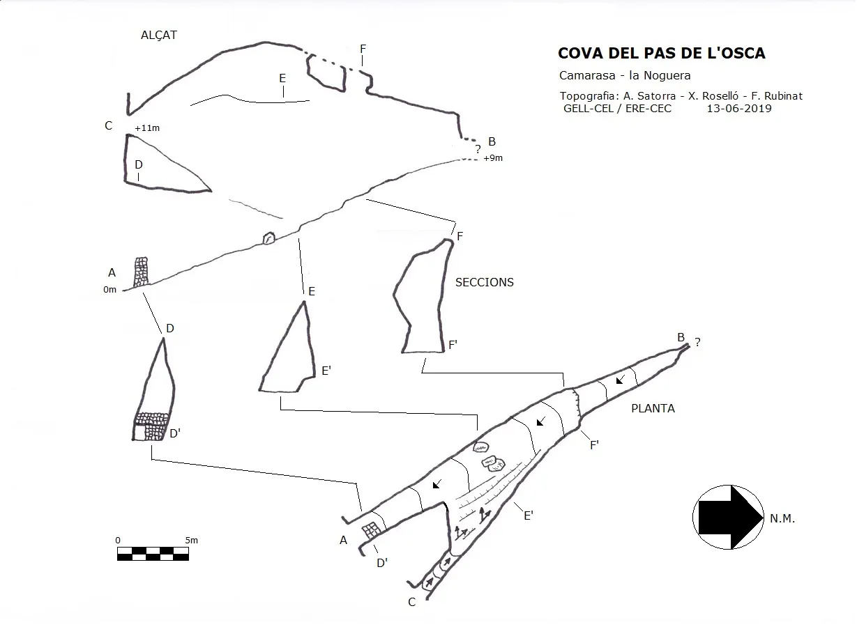 Cova del Pas de l'osca - Topography, Camarasa, Noguera