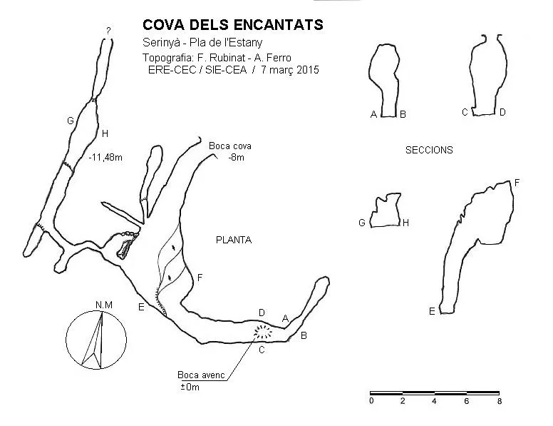 Cova dels Encantats - Topography, Serinyà, Pla de l'Estany