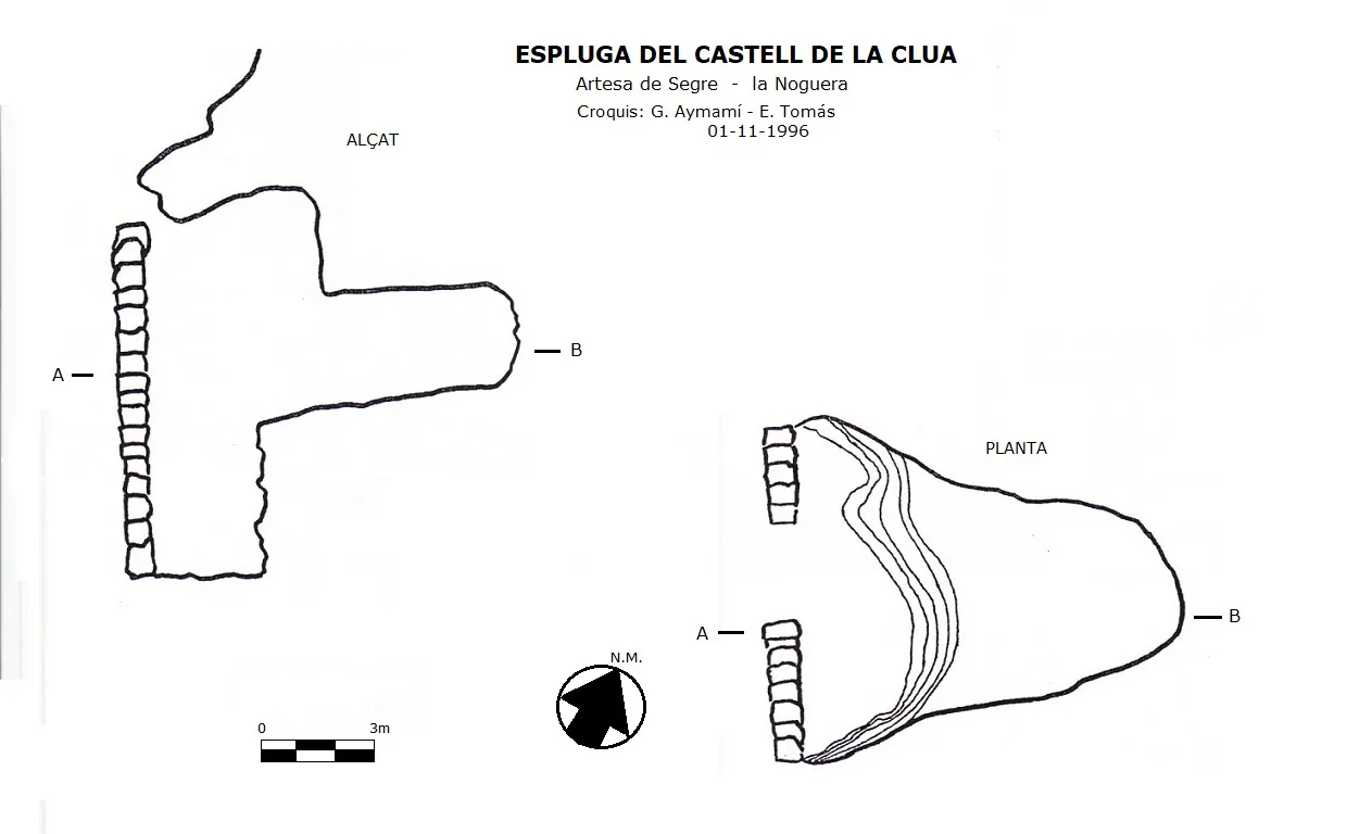 Espluga del Castell de la Clua - Topography, Artesa de Segre, Noguera