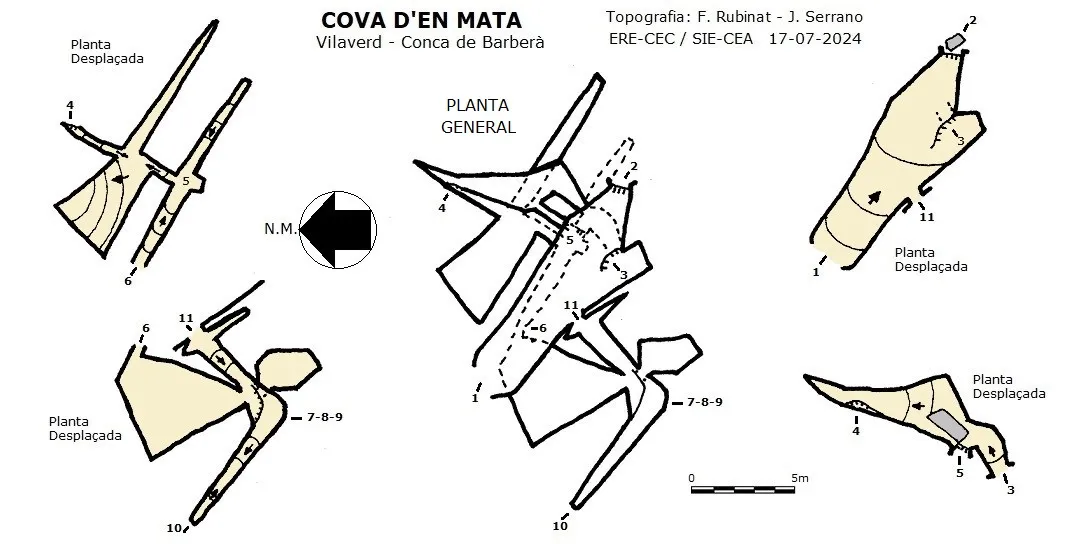 Cova d'en Mata - Topografia, Vilaverd, Conca de Barberà