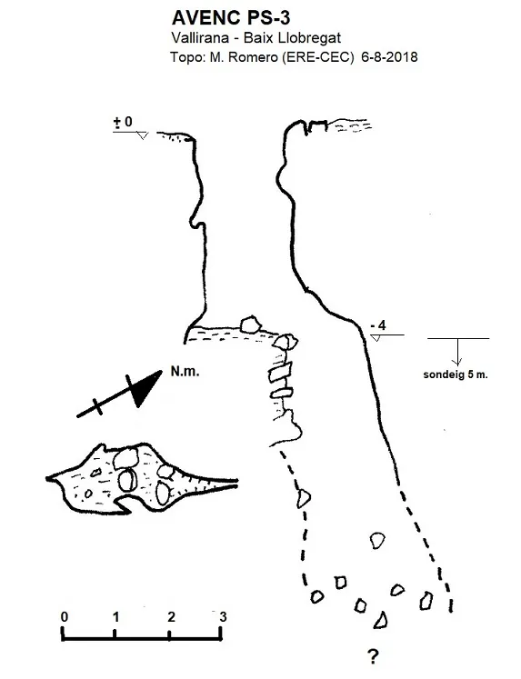 Avenc Ps-3 - Topography, Vallirana, Baix Llobregat