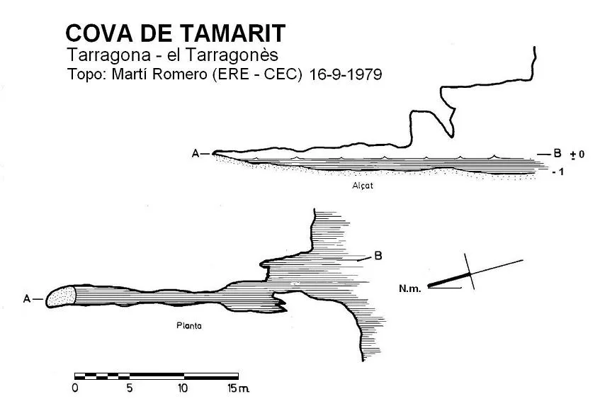 Cova de Tamarit - Topografia, Tarragona, Tarragonès