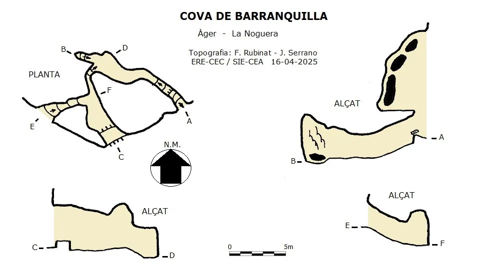 Cova de Barranquilla - Topografia, Àger, Noguera