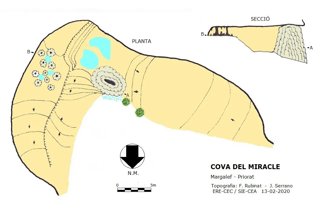 Cova del Miracle - Topografia, Margalef, Priorat