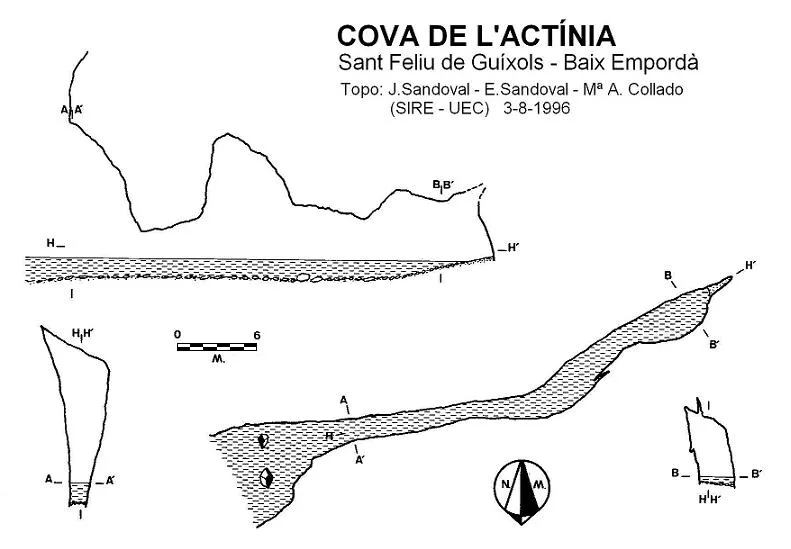 Cova de l'Actínia - Topography, Sant Feliu de Guíxols, Baix Empordà