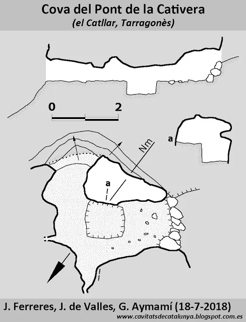 Cova del Pont de la Cativera - Topografia, Catllar, El, Tarragonès