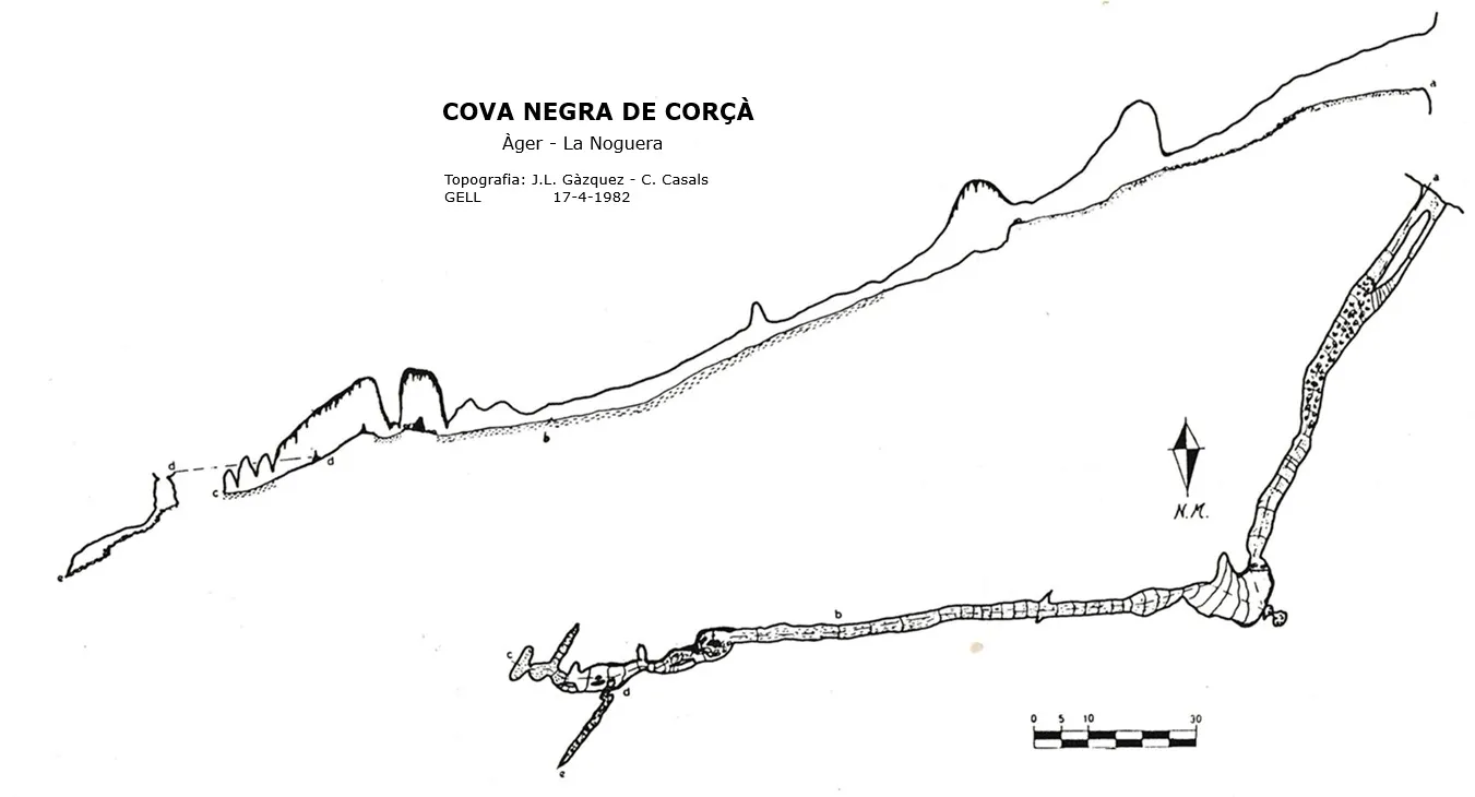 Topographic Cova Negra de Corçà