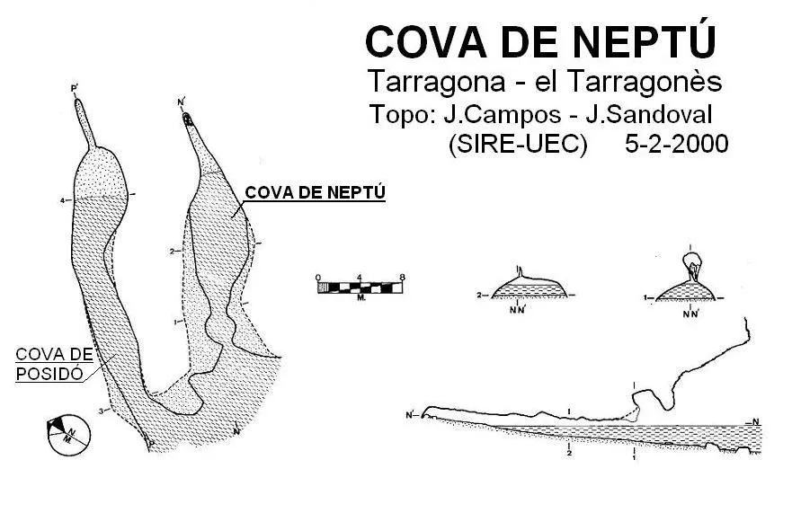 Cova de Neptú - Topografia, Tarragona, Tarragonès