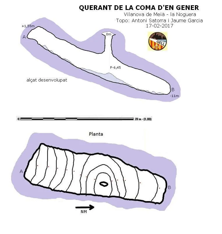 Querant de la Coma d'en Gener - Topography, Vilanova de Meià, Noguera