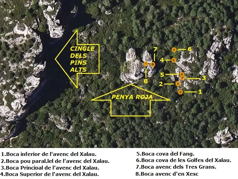 Avenc del Xalau - Topographie, Vilaverd, Conca de Barberà
